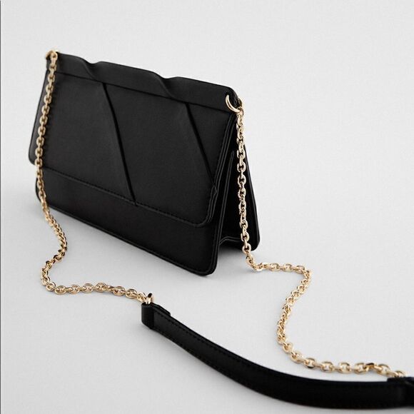 ZARA MINIMALIST CROSSBODY BAG WITH CHAIN - Picture 1 of 5
